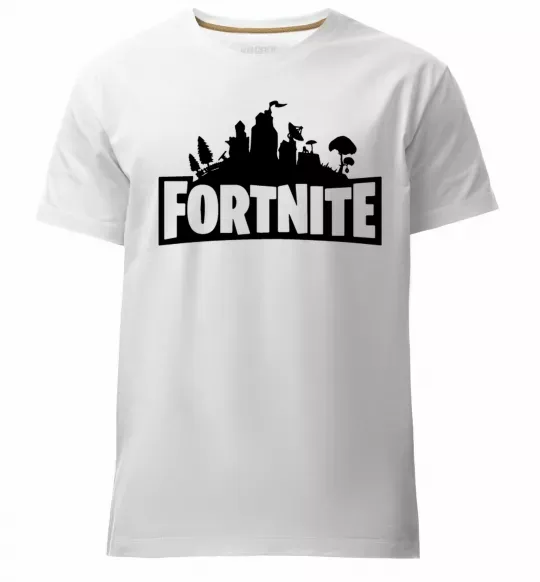 Чоловіча преміум футболка Fortnite logo Білий фото