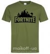 Мужская футболка Fortnite logo Оливковый фото