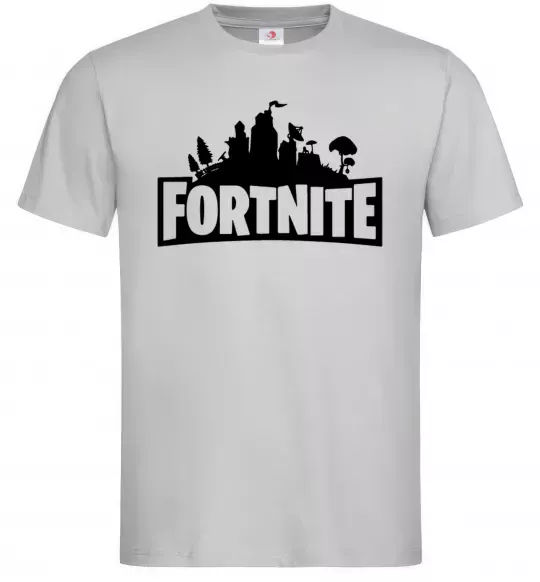 Чоловіча футболка Fortnite logo Сірий фото