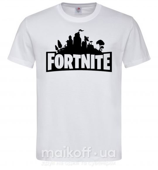 Мужская футболка Fortnite logo Белый фото