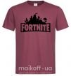 Мужская футболка Fortnite logo Бордовый фото
