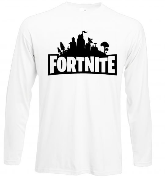 Лонгслів Fortnite logo Білий фото