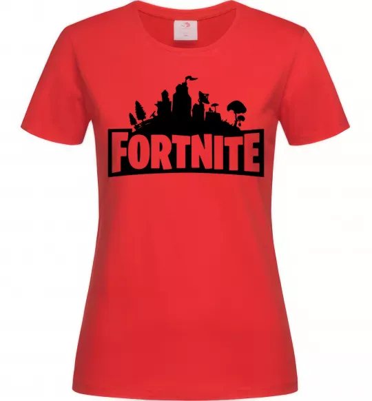Жіноча футболка Fortnite logo Червоний фото