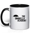 Чашка з кольоровою ручкою The umbrella academy logo Чорний фото