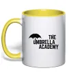 Чашка с цветной ручкой The umbrella academy logo Лимонный фото