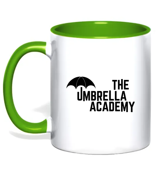 Чашка с цветной ручкой The umbrella academy logo Лаймовый фото