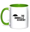 Чашка с цветной ручкой The umbrella academy logo Лаймовый фото