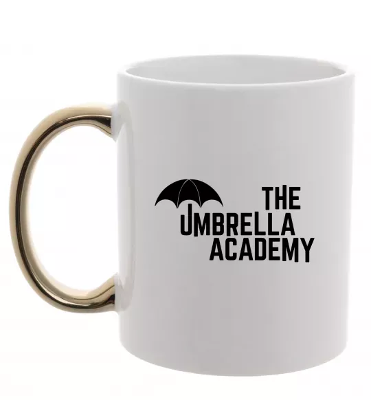 Чашка с цветной ручкой The umbrella academy logo Золото фото