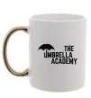 Чашка с цветной ручкой The umbrella academy logo Золото фото