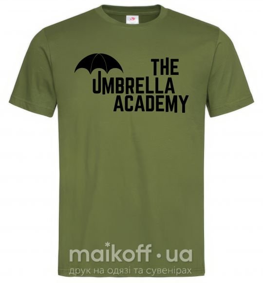 Чоловіча футболка The umbrella academy logo Оливковий фото