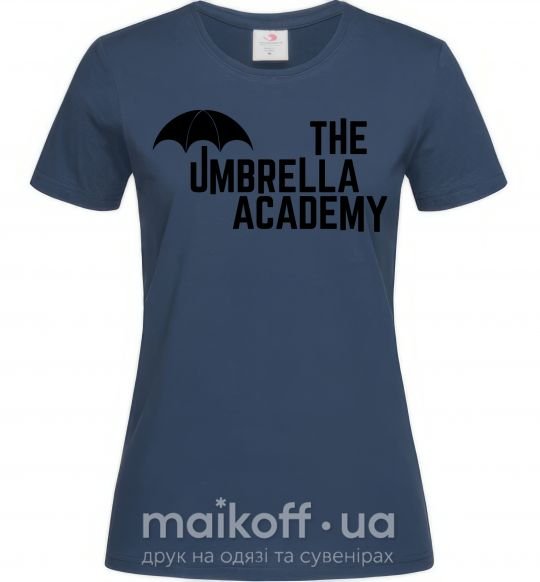 Жіноча футболка The umbrella academy logo Темно-синій фото