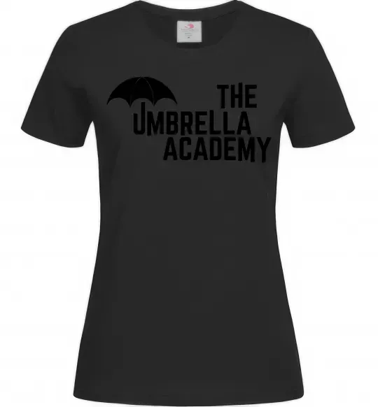 Женская футболка The umbrella academy logo Черный фото