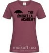 Жіноча футболка The umbrella academy logo Бордовий фото