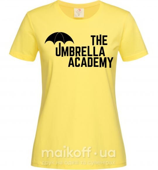 Жіноча футболка The umbrella academy logo Лимонний фото