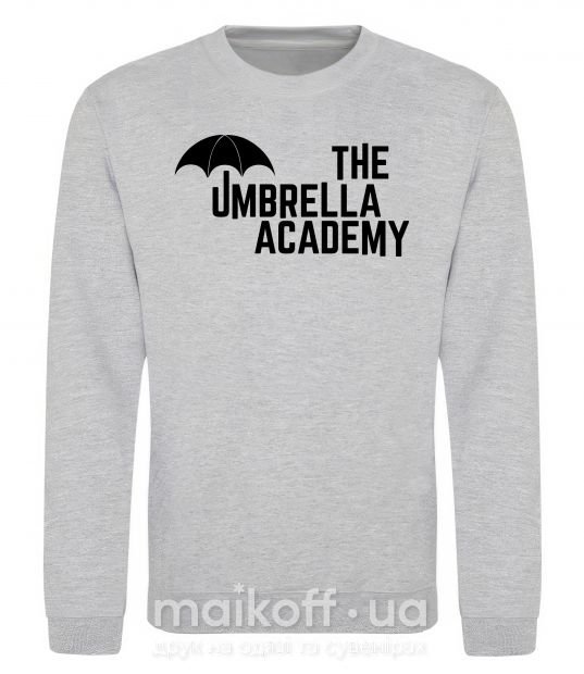 Світшот The umbrella academy logo Сірий меланж фото