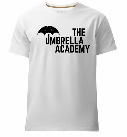 Чоловіча преміум футболка The umbrella academy logo Білий фото