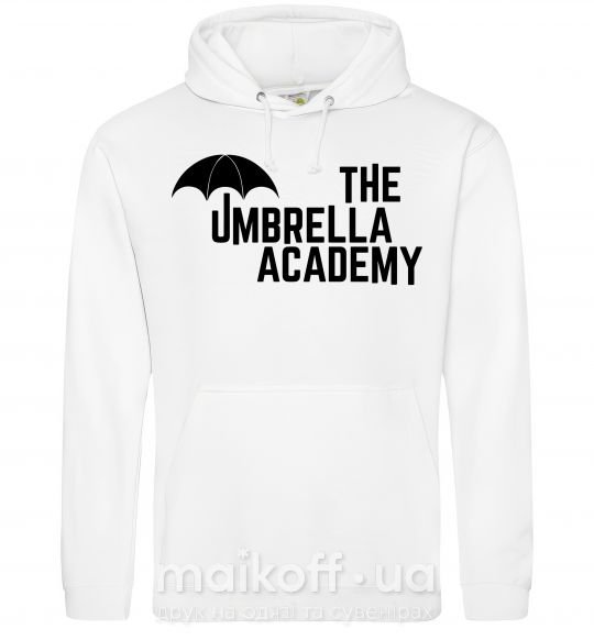 Чоловіча толстовка (худі) The umbrella academy logo Білий фото