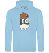 Мужская толстовка (худи) We bare bears Голубой Мужская толстовка (худи) We bare bears Голубой фото