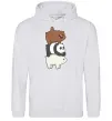Женская толстовка (худи) We bare bears Серый меланж фото