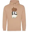 Женская толстовка (худи) We bare bears Песочный фото