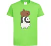 Дитяча футболка We bare bears Лаймовий Дитяча футболка We bare bears Лаймовий фото