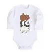 Детский боди We bare bears Белый фото