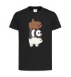 Детская футболка We bare bears Черный фото