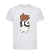 Детская футболка We bare bears Белый фото