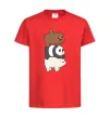 Детская футболка We bare bears Красный фото