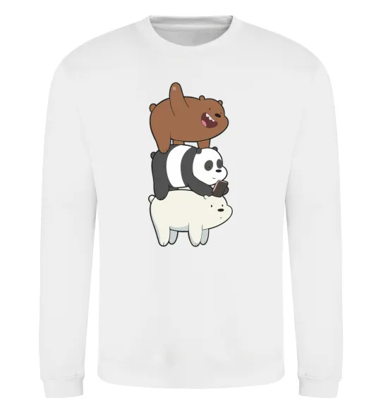 Свитшот We bare bears Белый фото