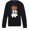 Детский Свитшот We bare bears Черный фото