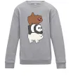 Детский Свитшот We bare bears Серый меланж фото