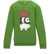 Детский Свитшот We bare bears Лаймовый фото