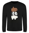 Свитшот We bare bears Черный фото