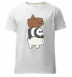 Мужская премиум футболка We bare bears Белый фото