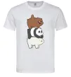 Мужская футболка We bare bears Белый фото