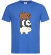 Мужская футболка We bare bears Ярко-синий фото