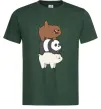 Мужская футболка We bare bears Темно-зеленый фото