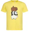 Мужская футболка We bare bears Лимонный фото