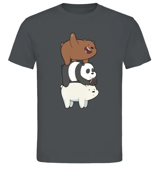 Мужская футболка We bare bears Графит фото
