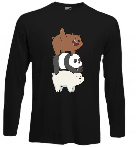 Лонгслив We bare bears Черный фото