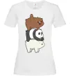 Жіноча футболка We bare bears Білий фото