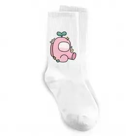 Носки Among us рожевий з листям Белый фото