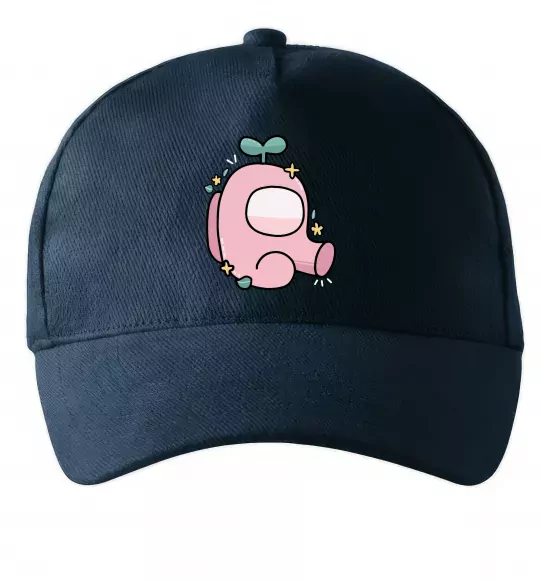 Кепка Among us рожевий з листям Темно-синий фото