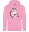 Мужская толстовка (худи) Among us рожевий з листям Розовый фото