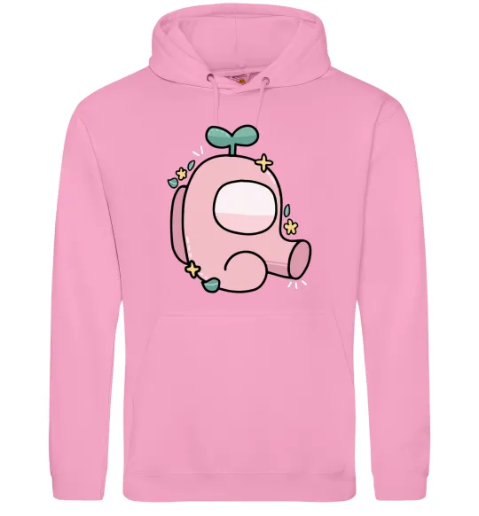 Женская толстовка (худи) Among us рожевий з листям Розовый фото