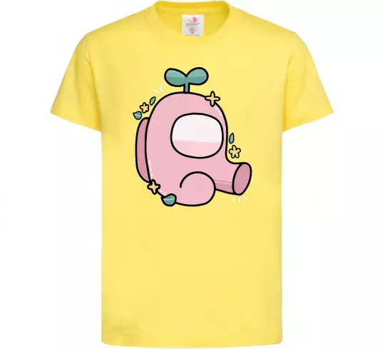 Дитяча футболка Among us рожевий з листям Лимонний фото