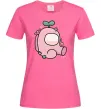 Жіноча футболка Among us рожевий з листям Яскраво-рожевий Жіноча футболка Among us рожевий з листям Яскраво-рожевий фото