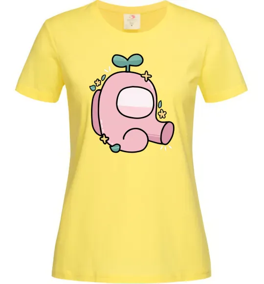 Жіноча футболка Among us рожевий з листям Лимонний фото