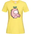 Жіноча футболка Among us рожевий з листям Лимонний Жіноча футболка Among us рожевий з листям Лимонний фото